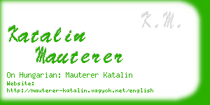 katalin mauterer business card